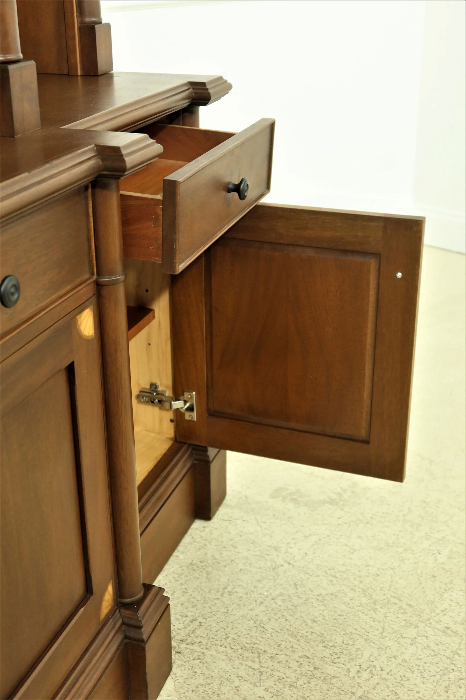 Custom Mahogany Pool Rack Bookcase with Adjustable Shelves - 4