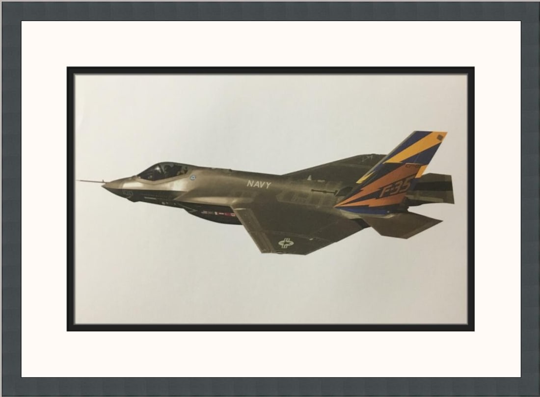 Lockheed Martin F-35C Custom Framed Print Realism Art 2013: Lockheed Martin F-35C Custom Framed Print Realism Art 2013 This stunning custom framed print features the Lockheed Martin F-35C, a part of the Smithsonian Aircraft Series. Measuring 16 in. x 21 in. wi