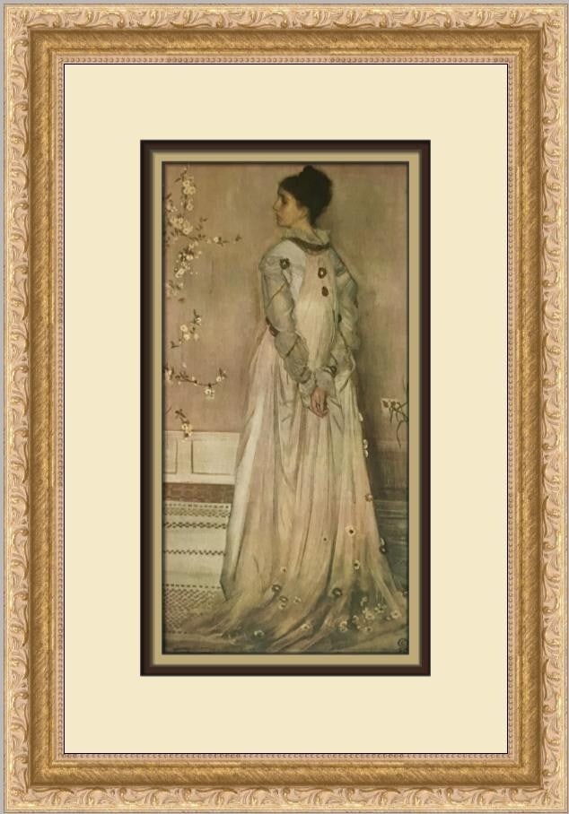 James Abbott Whistler Mrs. Frederick R. Leyland Framed Print 16x11: James Abbott Whistler Mrs. Frederick R. Leyland Framed Print 16x11 This exquisite print titled 'Mrs. Frederick R. Leyland' by renowned artist James Abbott Whistler showcases a perfect blend of Impress