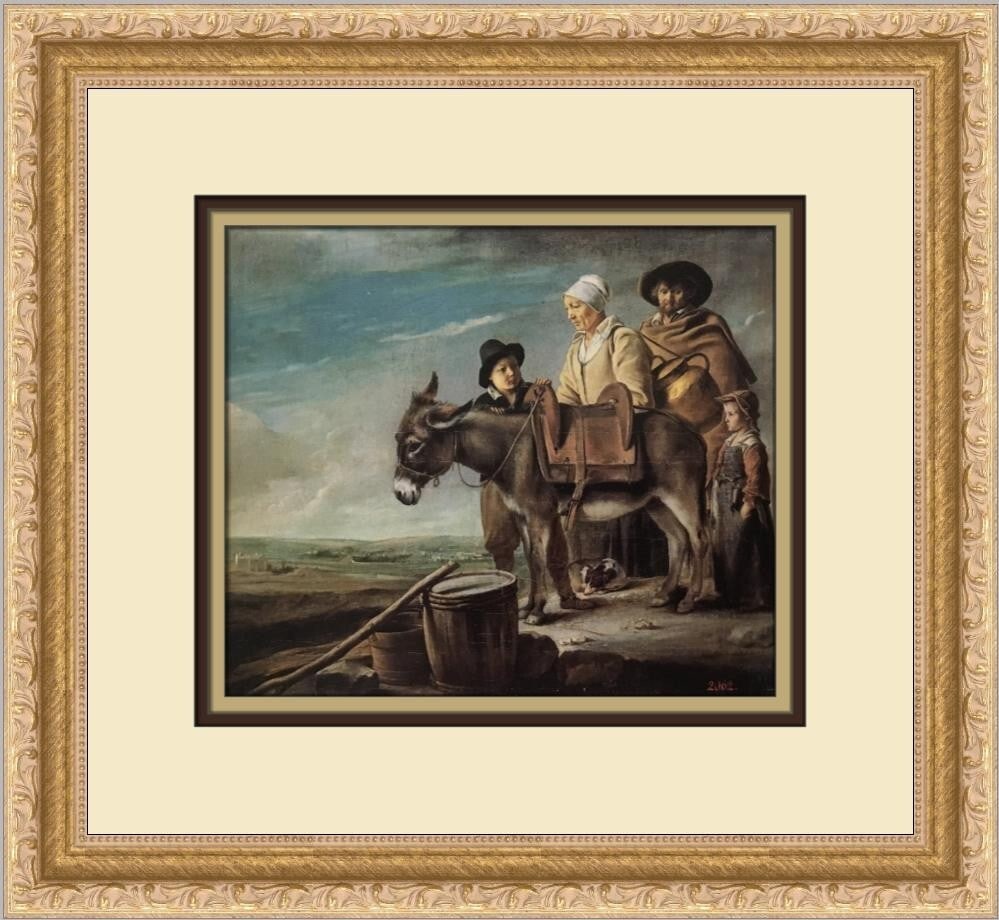 Louis Le Nain The Milkmaid's Family Custom Framed Print 12 x 14: Louis Le Nain The Milkmaid's Family Custom Framed Print 12 x 14 This exquisite custom framed print titled "The Milkmaid's Family" by renowned artist Louis Le Nain showcases a beautiful blend of Expres