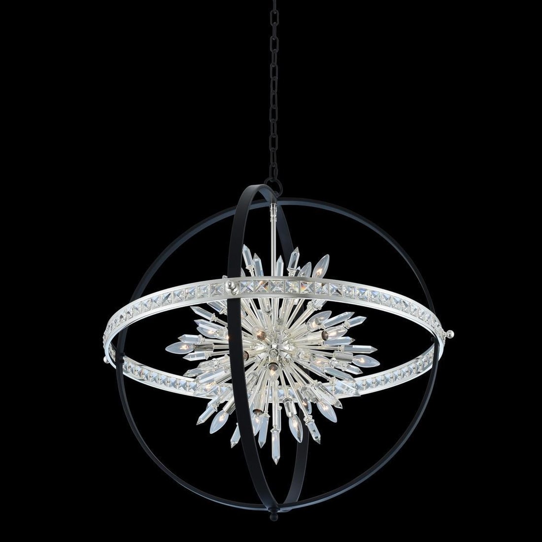 Kalco Modern Orb Pendant Light Firenze Crystal 36 Inch: Kalco Modern Orb Pendant Light Firenze Crystal 36 Inch Illuminate your space with this exquisite Modern Orb Pendant featuring elegant Firenze Crystal. Crafted in a vintage style, this pendant light co