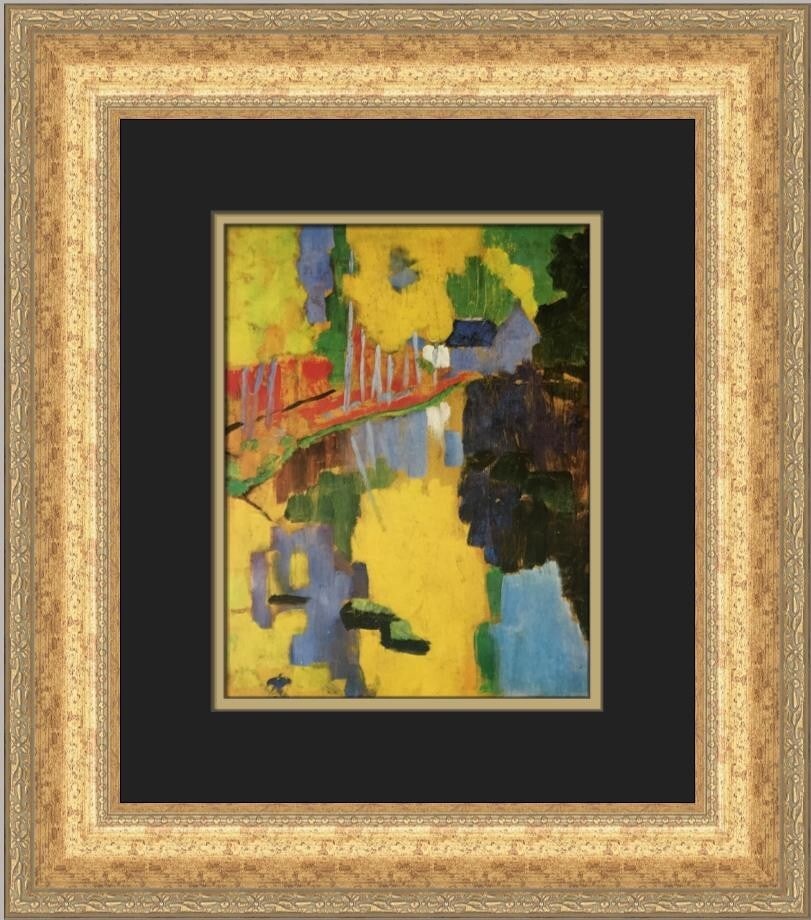 Paul Serusier The Talisman Custom Framed Art Print 17x16: Paul Serusier The Talisman Custom Framed Art Print 17x16 This stunning custom framed print titled "The Talisman" by artist Paul Serusier captures the essence of Expressionism, Impressionism, and Reali