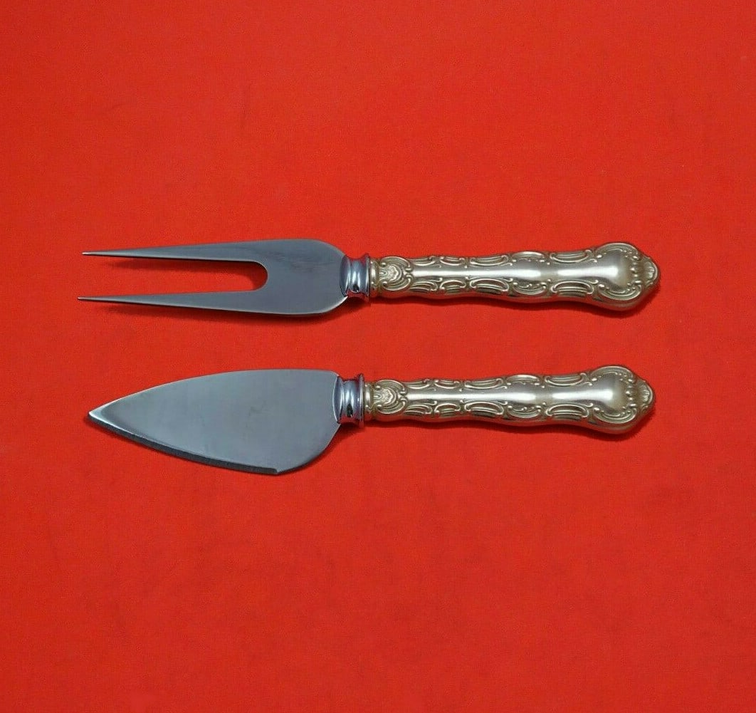 Gorham Strasbourg Sterling Silver Cheese Serving Set 2-Piece Custom Made: Gorham Strasbourg Sterling Silver Cheese Serving Set 2-Piece Custom Made Enhance your cheese serving experience with the Strasbourg by Gorham Sterling Silver Hard Cheese Serving Set. This exquisite 2-