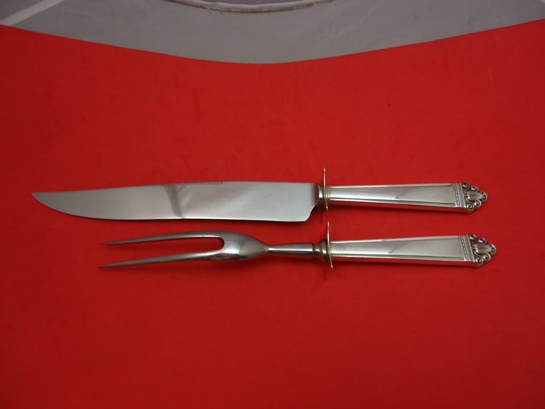 Juliana by Watson Sterling Silver Handle 2pc Roast Carving Set: Juliana by Watson Sterling Silver Handle 2pc Roast Carving Set This two-piece roast carving set features sterling silver hollow handles with stainless steel implements. The set includes a 13-inch knif