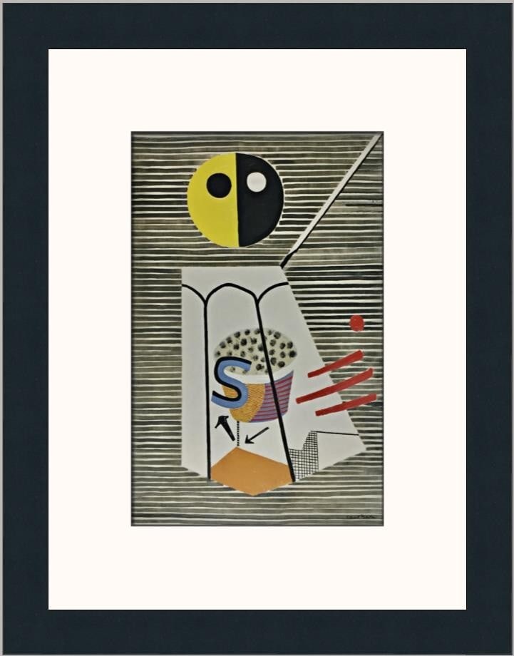 Stuart Davis Salt Shaker Custom Framed Print 14x12 Modern Art: Stuart Davis Salt Shaker Custom Framed Print 14x12 Modern Art This stunning custom framed print titled 'Salt Shaker' by artist Stuart Davis showcases a unique figurative art style reflective of modern