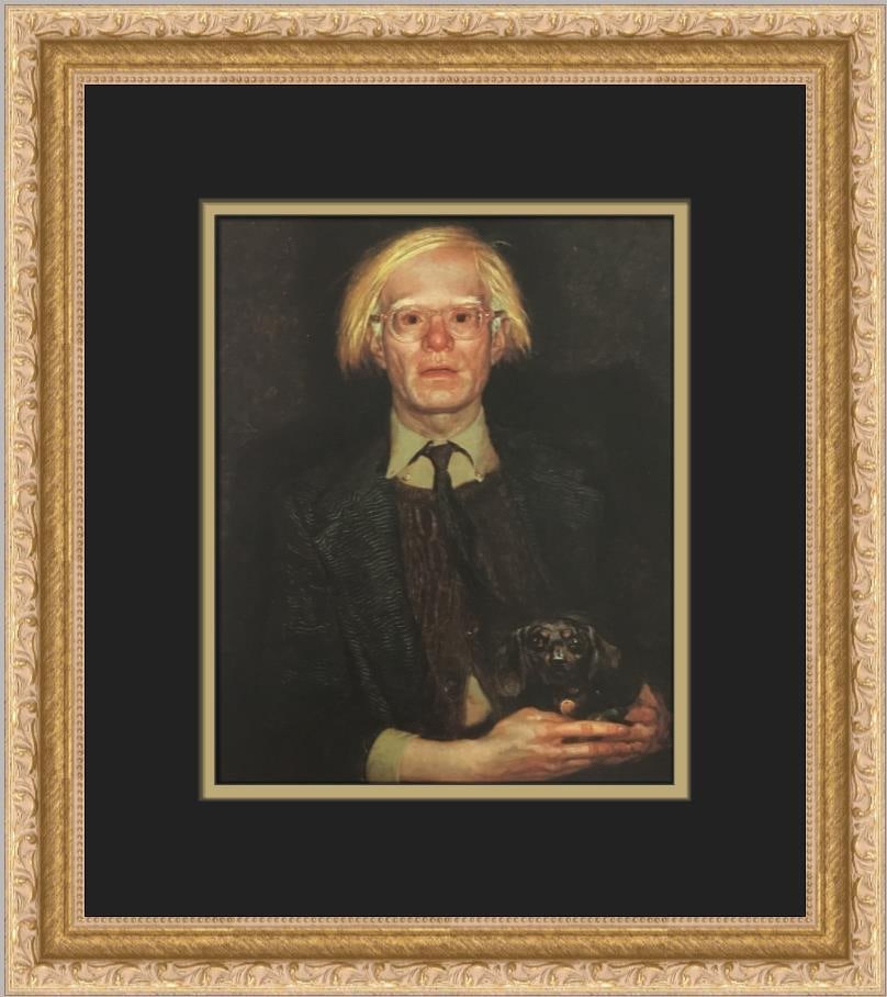 James Wyeth Andy Warhol Custom Framed Print 15x13 Impressionism: James Wyeth Andy Warhol Custom Framed Print 15x13 Impressionism This exquisite custom framed print features a portrait of the iconic Andy Warhol, created by renowned artist James Wyeth. Produced using