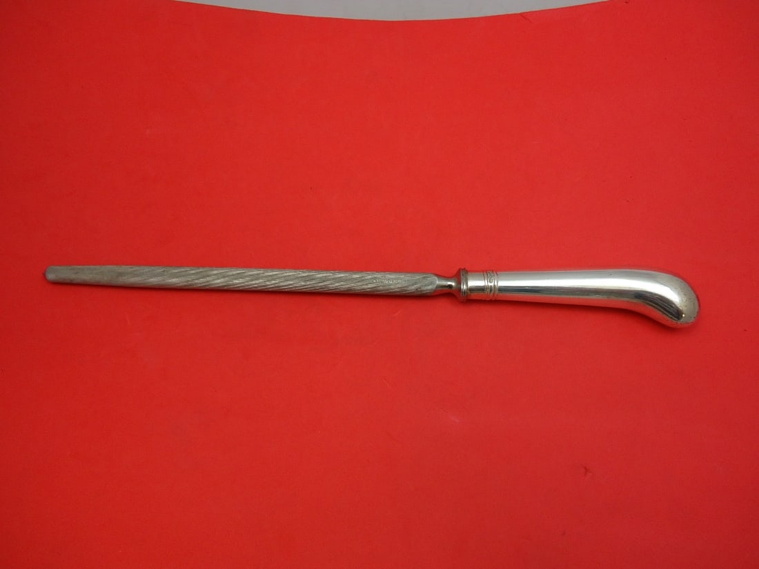 Rattail Pattern Sterling Silver Roast Sharpener Hone by Spaulding 12.5 inches: Rattail Pattern Sterling Silver Roast Sharpener Hone by Spaulding 12.5 inches Enhance your culinary experience with this exquisite Rattail by Spaulding & Co. English Sterling Silver Roast Sharpener Ho