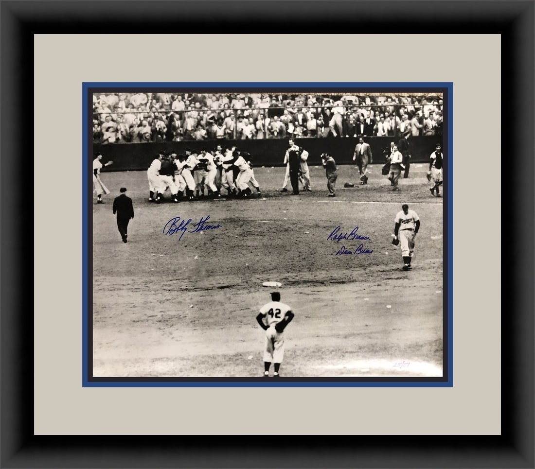 Limited Edition Signed Photo Branca Thomson Shot Heard Round the World Custom Framed: Limited Edition Signed Photo Branca Thomson Shot Heard Round the World Custom Framed Celebrate a historic moment in baseball with this custom framed photograph featuring the iconic "Shot Heard 'Round
