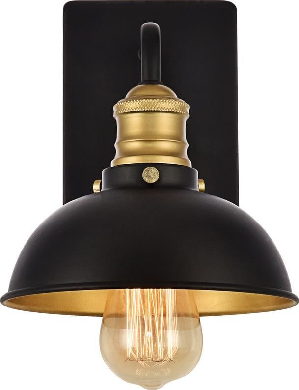 Elegant Lighting Anders Black Brass Sconce UL-Listed Transitional Style: Elegant Lighting Anders Black Brass Sconce UL-Listed Transitional Style Illuminate your space with the elegant Black & Brass Anders Sconce, a perfect blend of transitional style and functionality. Cra