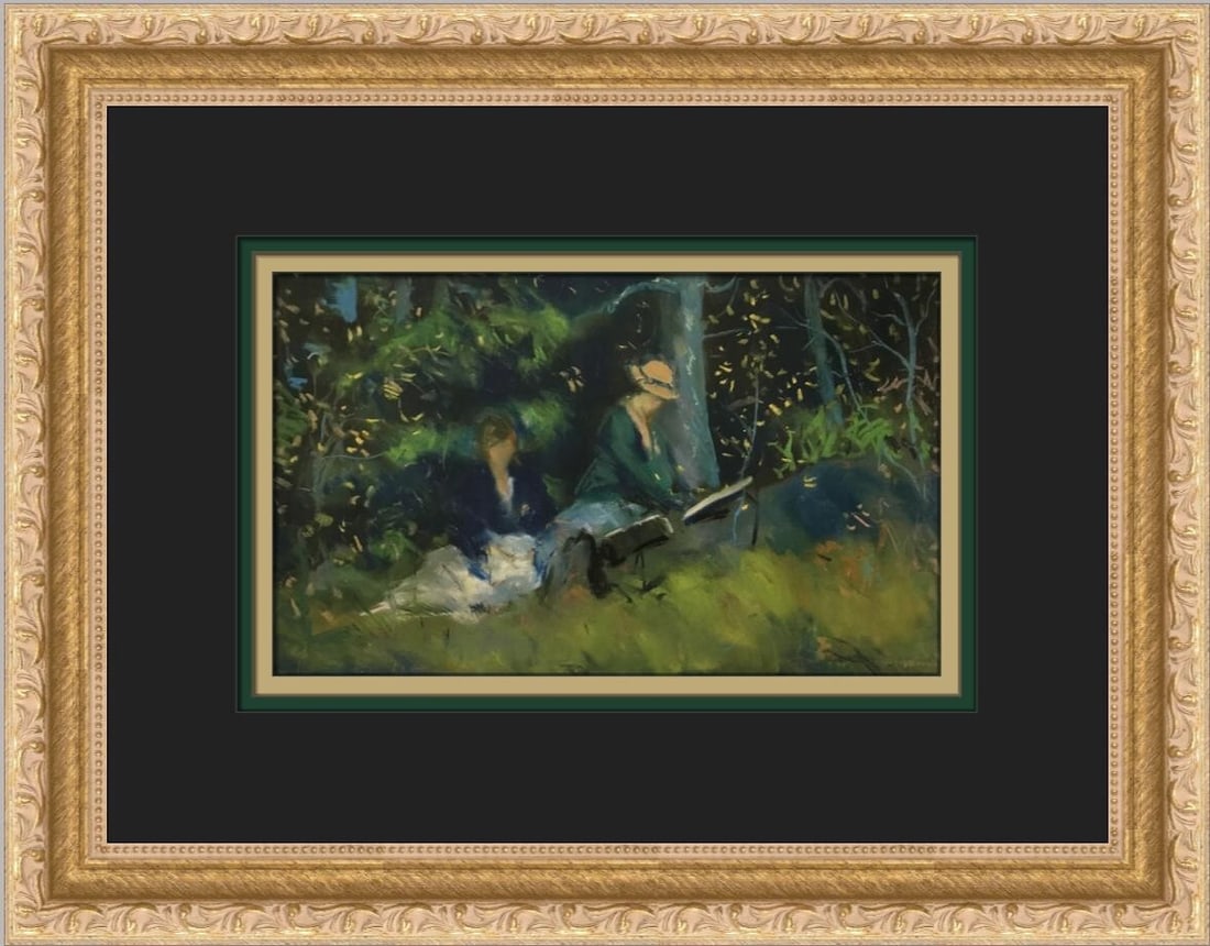 Robert Henri The Strollers Sketch Custom Framed Art Print 11 x 14: Robert Henri The Strollers Sketch Custom Framed Art Print 11 x 14 This captivating print, titled "The Strollers Sketch" by Robert Henri, exemplifies a blend of Expressionism and Impressionism. Crafted