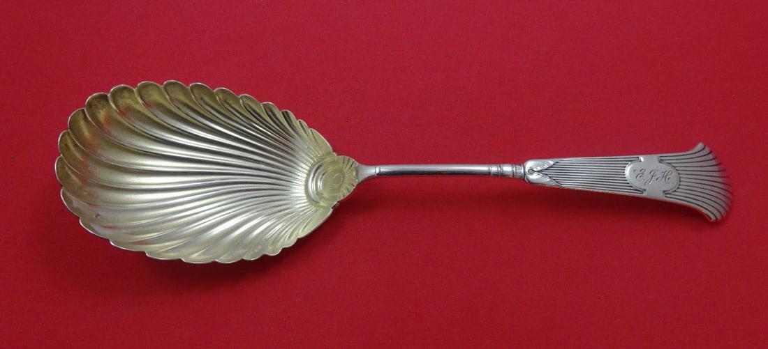 Wendt Osiris Sterling Silver Berry Spoon Shell Bowl 8.5": Wendt Osiris Sterling Silver Berry Spoon Shell Bowl 8.5" This exquisite Osiris by Wendt sterling silver berry spoon features a beautiful shell bowl design, measuring 8 1/2" in length. Crafted between