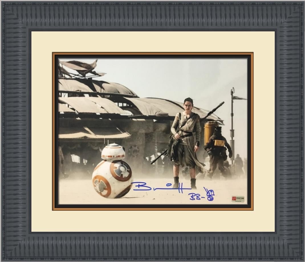 Brian Herring Signed Star Wars BB-8 Custom Framed Photograph: Brian Herring Signed Star Wars BB-8 Custom Framed Photograph This custom framed photograph features BB-8, the beloved droid from the Star Wars franchise, signed by Brian Herring, the performer behind