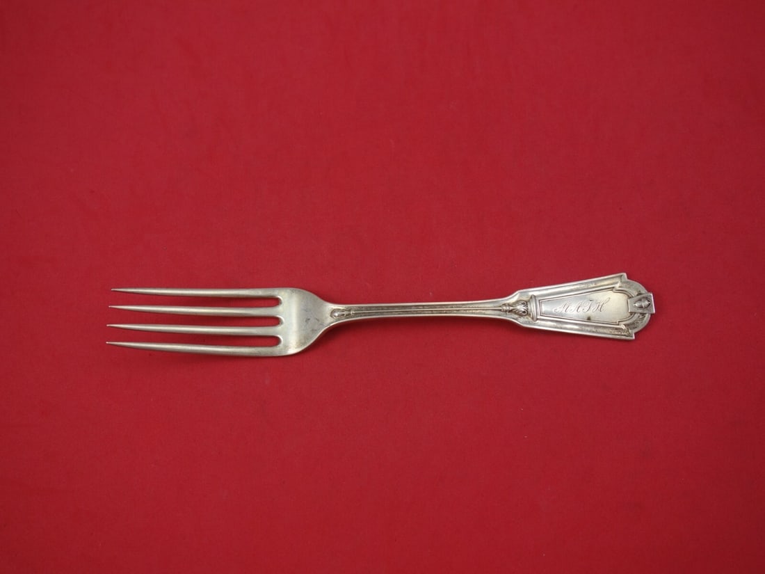 Whiting Keystone Sterling Silver Dinner Fork 7 3/4 Inches Antique Flatware: Whiting Keystone Sterling Silver Dinner Fork 7 3/4 Inches Antique Flatware This exquisite dinner fork from the Keystone pattern by Whiting showcases the timeless elegance of sterling silver craftsmans