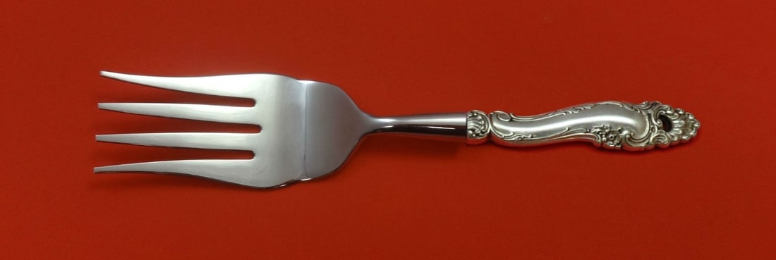 Gorham Decor Sterling Silver 9 Inch Buffet Fork Custom Made: Gorham Decor Sterling Silver 9 Inch Buffet Fork Custom Made This exquisite buffet fork from Gorham's Decor pattern is a perfect blend of elegance and functionality. Measuring 9 inches, this custom-mad