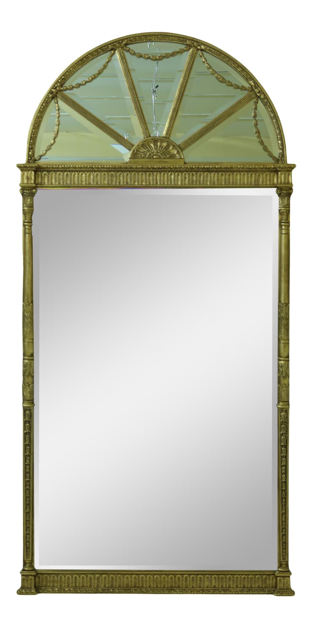 Friedman Brothers Model 6627 9D Gold Beveled Mirror 40 x 81: Friedman Brothers Model 6627 9D Gold Beveled Mirror 40 x 81 This impressive Friedman Brothers Arch Top Gold Frame Mirror showcases a classic design with high-quality construction. The mirror features