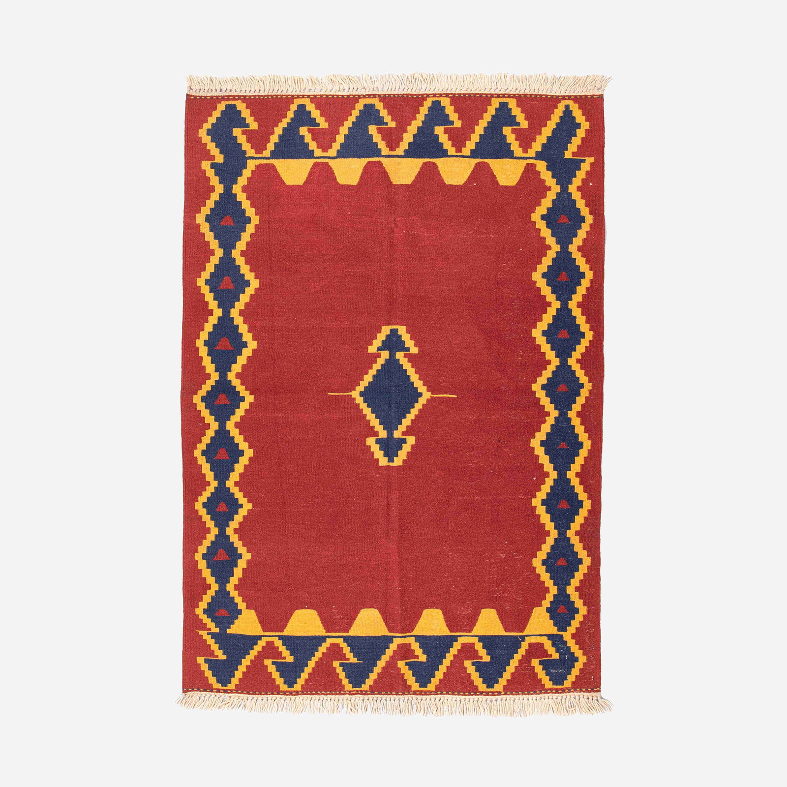 Authentic Handmade Konya Kilim Wool Rug 48.4 x 69.7 Inches: Authentic Handmade Konya Kilim Wool Rug 48.4 x 69.7 Inches This authentic handmade Konya kilim features a unique design crafted from high-quality wool on wool, showcasing the traditional artistry of K