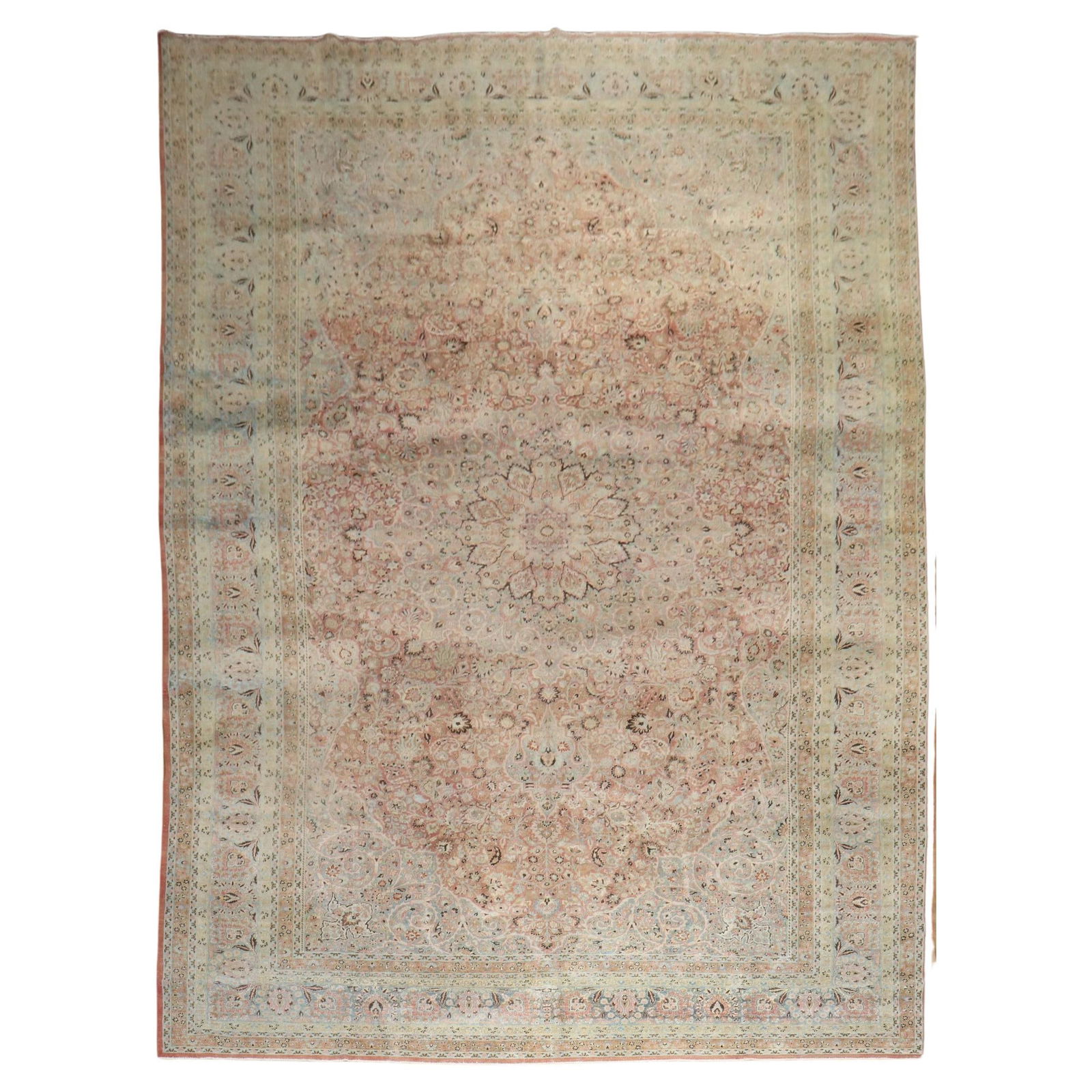 Zabihi Collection Victorian Antique Persian Oversize Carpet 11'2 x 19': Zabihi Collection Victorian Antique Persian Oversize Carpet 11'2 x 19' Discover the elegance of this Antique Persian Meshed Oversize Carpet from the early 20th century, crafted around 1910. This forma