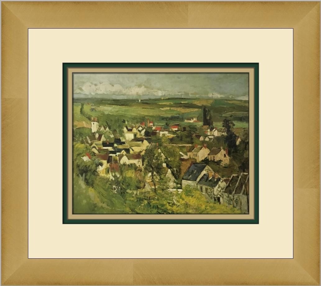 Paul Cezanne Auvers Village Panorama Custom Framed Print 12 x 14: Paul Cezanne Auvers Village Panorama Custom Framed Print 12 x 14 This stunning print showcases Paul Cezanne's "Auvers Village Panorama" in a contemporary impressionist style. Measuring 12 in. by 14 in
