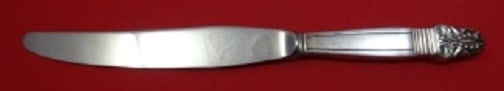 International Sterling Silver Norse Dinner Knife 9 7/8 Inches: International Sterling Silver Norse Dinner Knife 9 7/8 Inches This exquisite dinner knife, measuring 9 7/8 inches, is crafted from high-quality sterling silver and features the elegant Norse pattern b