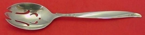 International Sterling Silver Pine Spray Slotted Serving Spoon 8.5": International Sterling Silver Pine Spray Slotted Serving Spoon 8.5" This exquisite 8 1/2" slotted serving spoon features the elegant Pine Spray pattern by International Silver. Crafted from high-quali