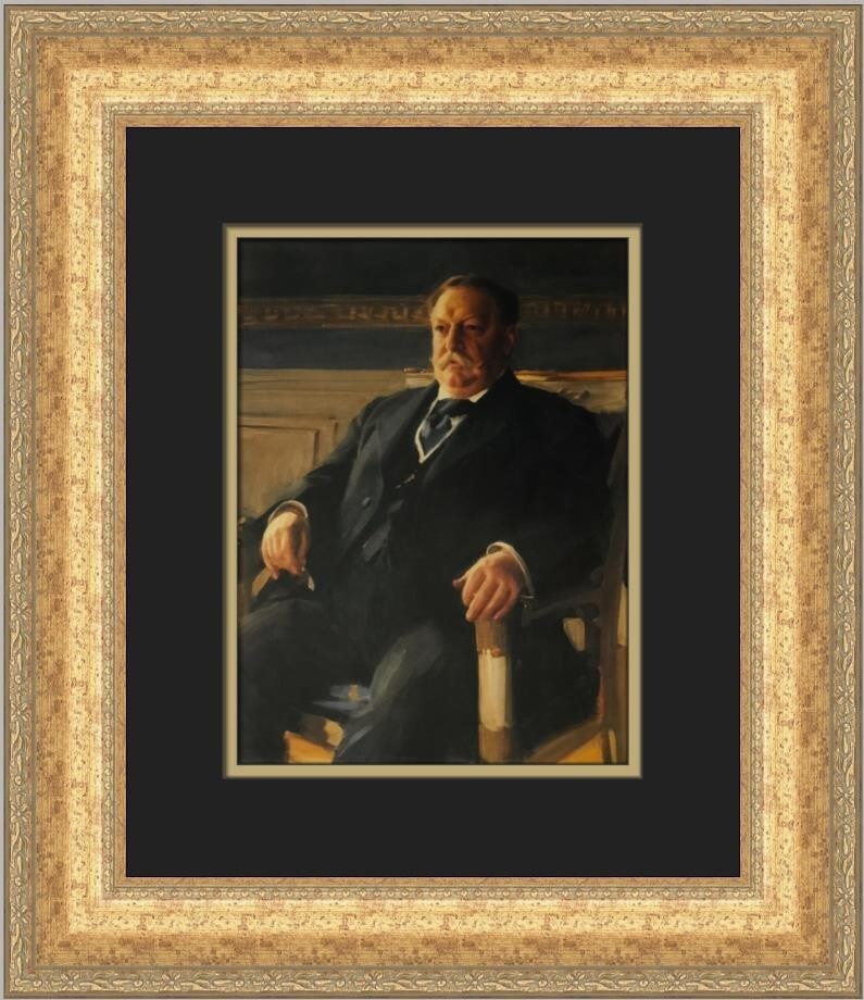 Anders L Zorn Portrait of William H Taft Custom Framed Art Print: Anders L Zorn Portrait of William H Taft Custom Framed Art Print This stunning custom framed print features Anders L. Zorn's portrait of William H. Taft, showcasing a captivating representation of the