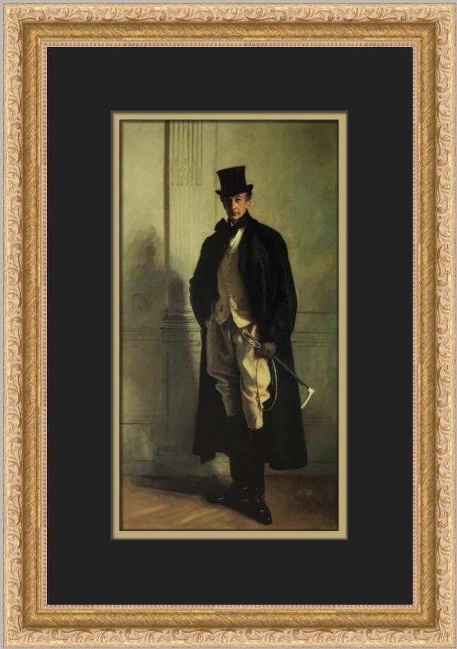 John Singer Sargent Lord Ribblesdale Custom Framed Art Print 16x12: John Singer Sargent Lord Ribblesdale Custom Framed Art Print 16x12 This exquisite custom framed print features the artwork of renowned artist John Singer Sargent, titled "Lord Ribblesdale." Measuring