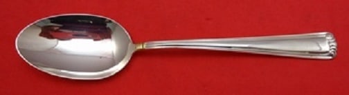 Lunt Embassy Scroll Gold Sterling Silver Soup Spoon 6.75 Inch: Lunt Embassy Scroll Gold Sterling Silver Soup Spoon 6.75 Inch This exquisite place soup spoon features the Embassy Scroll Gold pattern by Lunt, crafted from high-quality sterling silver. Measuring 6 3