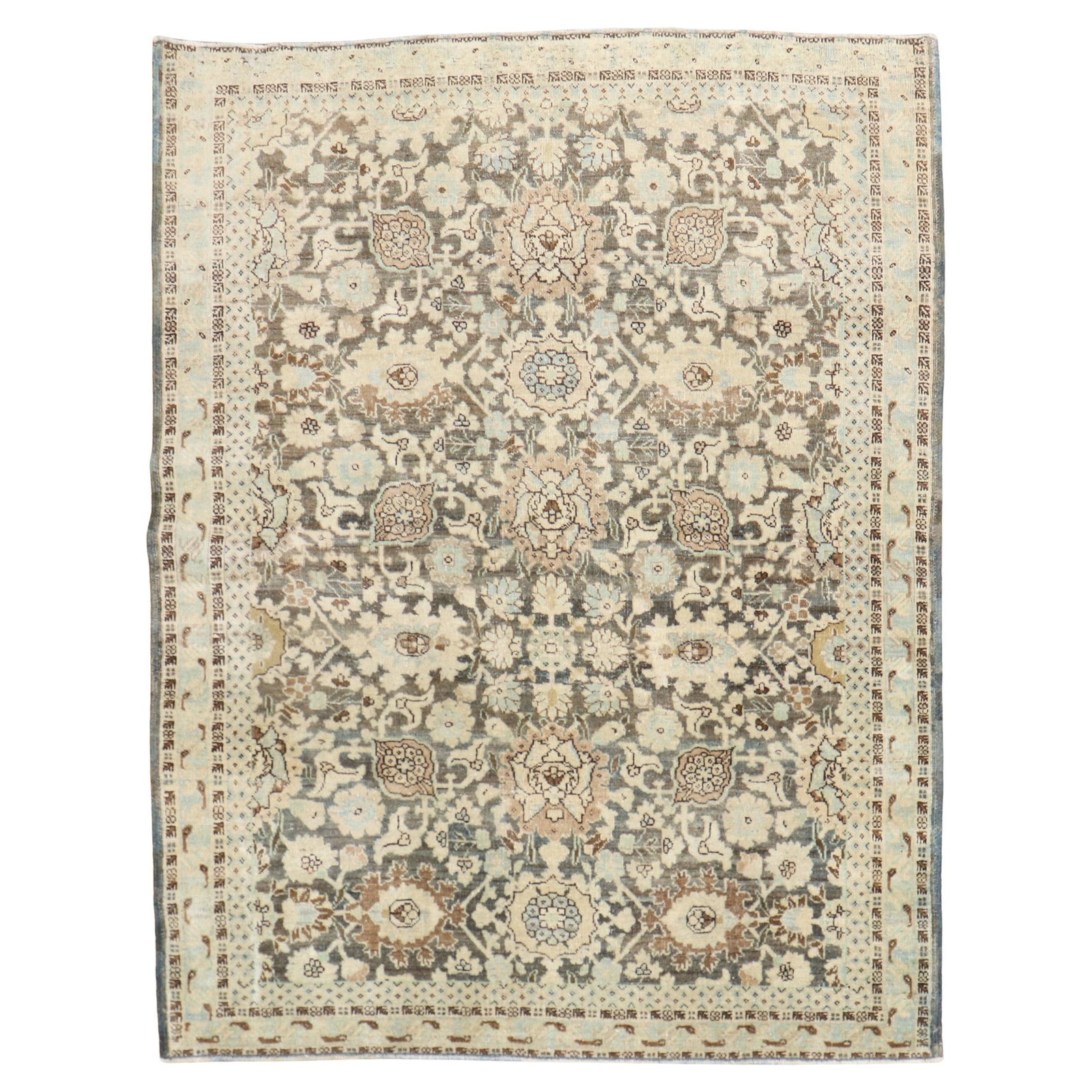 Vintage 20th Century Brown Persian Malayer Wool Rug 55 x 69: Vintage 20th Century Brown Persian Malayer Wool Rug 55 x 69 Discover the exquisite beauty of this early 20th-century Persian Malayer rug, a stunning addition to any space. Crafted from high-quality wo