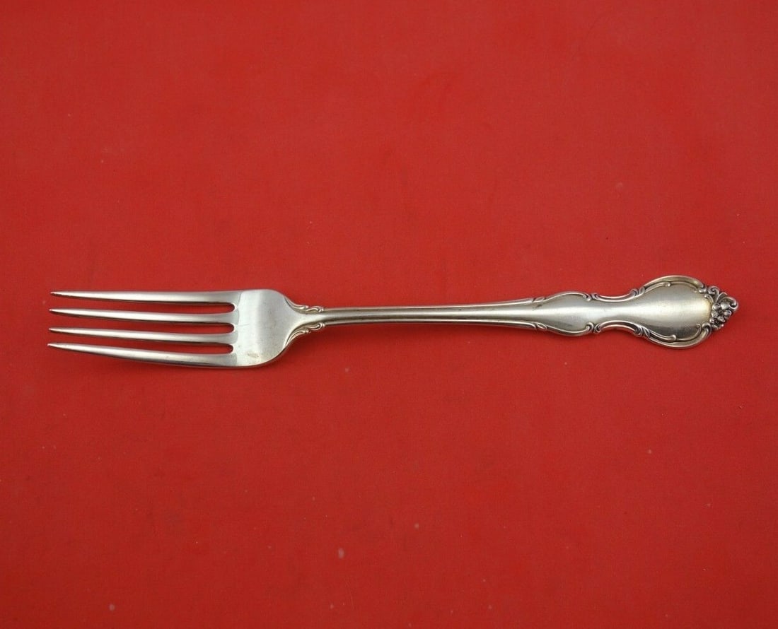 Alvin Pirouette Sterling Silver Fork 7 5/8 Inch Flatware: Alvin Pirouette Sterling Silver Fork 7 5/8 Inch Flatware This exquisite Pirouette fork by Alvin is crafted from high-quality sterling silver, measuring 7 5/8 inches in length. The elegant Pirouette pa