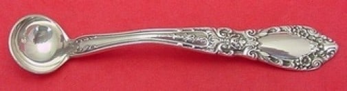 Alvin Prince Eugene Sterling Silver Custom Mustard Ladle 4.5 Inch: Alvin Prince Eugene Sterling Silver Custom Mustard Ladle 4.5 Inch This exquisite mustard ladle is part of the Prince Eugene pattern by Alvin, crafted from high-quality sterling silver. Measuring 4 1/2