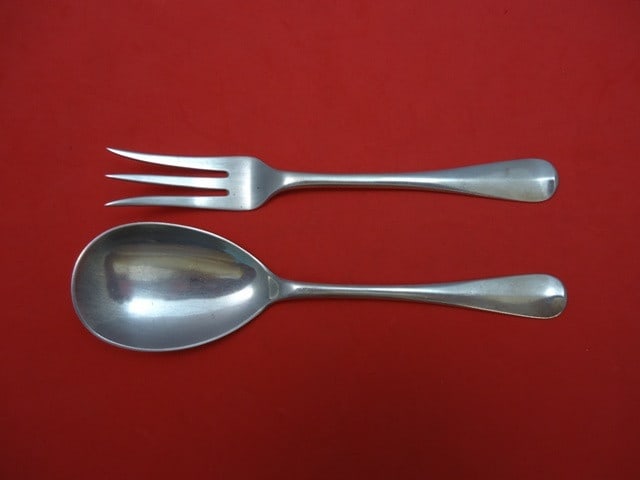 Peter Hertz Rattail Sterling Silver Salad Serving Set 9 Inch: Peter Hertz Rattail Sterling Silver Salad Serving Set 9 Inch This elegant salad serving set features the classic Rattail pattern by renowned maker Peter Hertz. Crafted entirely from high-quality sterl