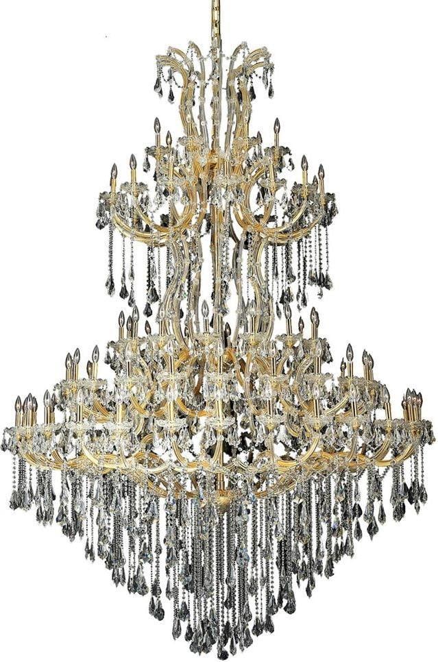 Elegant Lighting Maria Theresa Gold Crystal Bowl Chandelier UL-Listed: Elegant Lighting Maria Theresa Gold Crystal Bowl Chandelier UL-Listed Illuminate your space with the stunning Maria Theresa Large Gold Crystal Chandelier, designed in an elegant antique style. This ex