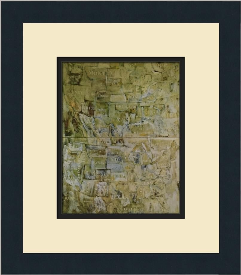 Jasper Johns Double White Map Custom Framed Art Print 1973: Jasper Johns Double White Map Custom Framed Art Print 1973 Experience the remarkable artistry of Jasper Johns with this custom framed print titled "Double White Map." This medium-sized piece showcases