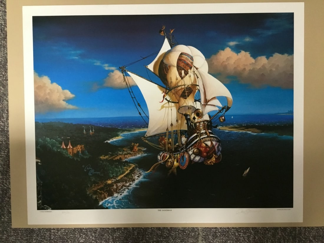 Dean Morrisey The Sandman Signed Limited Edition Print 1999: Dean Morrisey The Sandman Signed Limited Edition Print 1999 This stunning limited edition print titled "The Sandman" by Dean Morrisey captures the essence of fantasy with its surreal depiction of ship