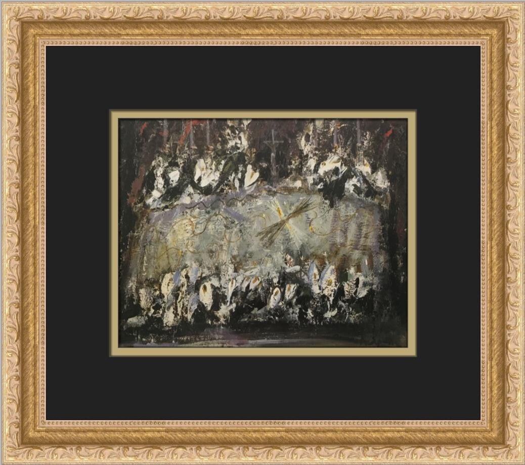Anne Redpath Actar Invenice Custom Framed Art Print 1987: Anne Redpath Actar Invenice Custom Framed Art Print 1987 This custom framed print titled "Actar Invenice" by artist Anne Redpath captures the essence of contemporary art through its unique blend of Ex