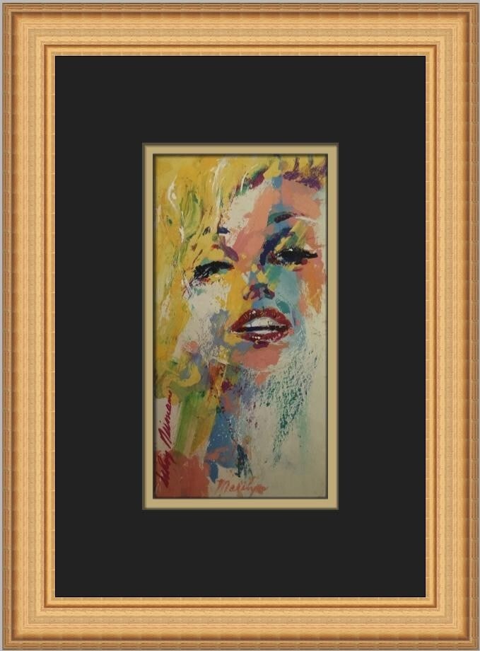 LeRoy Neiman Marilyn Monroe Custom Framed Impressionist Print 13x10: LeRoy Neiman Marilyn Monroe Custom Framed Impressionist Print 13x10 This striking custom framed print features the iconic Marilyn Monroe, created by renowned artist LeRoy Neiman. Measuring 13 in. by 1