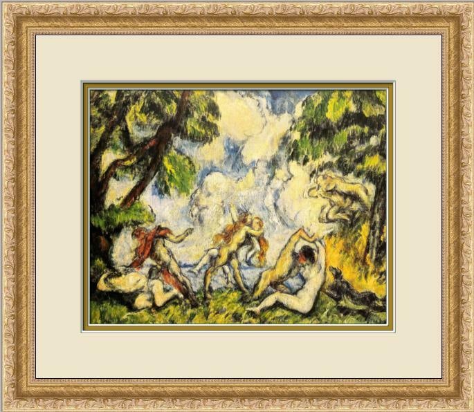 Paul Cezanne The Struggle of Love Custom Framed Art Print 1997: Paul Cezanne The Struggle of Love Custom Framed Art Print 1997 This exquisite museum print titled "The Struggle of Love" by Paul Cezanne captures the essence of Americana artistry. It is custom framed