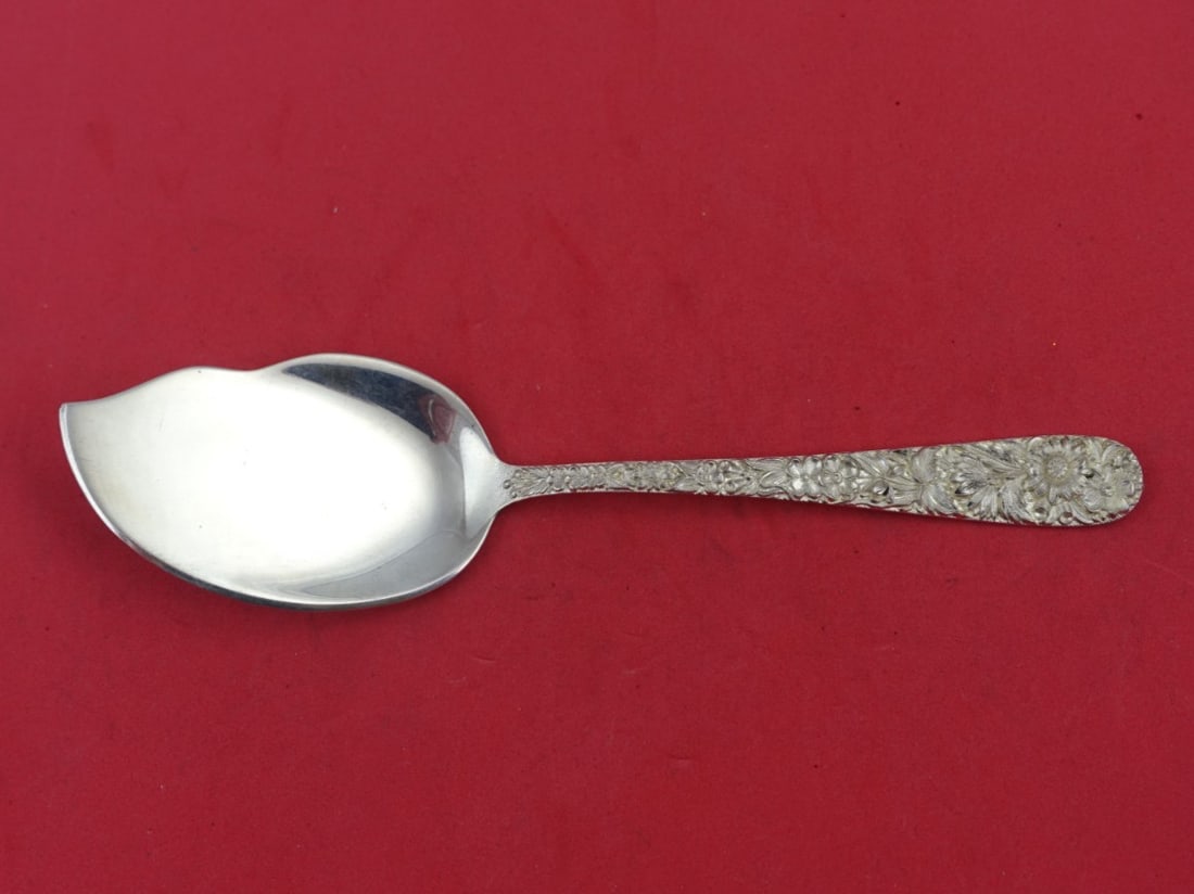 Kirk Repousse Sterling Silver Jelly Server 6 Inch Serving Piece: Kirk Repousse Sterling Silver Jelly Server 6 Inch Serving Piece This exquisite jelly server from Kirk features the elegant Repousse pattern, showcasing intricate detailing that is characteristic of fi