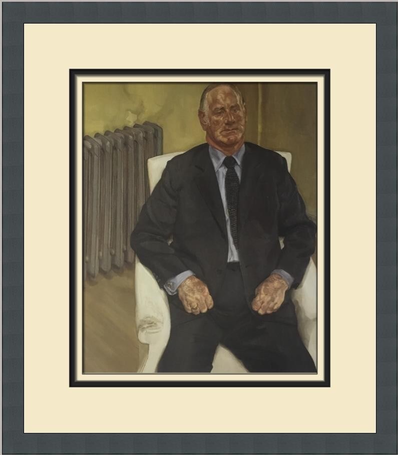 Lucian Freud The Big Man II Custom Framed Art Print 15x14: Lucian Freud The Big Man II Custom Framed Art Print 15x14 This custom framed print titled 'The Big Man II' by renowned artist Lucian Freud showcases a captivating portrayal in the realms of realism an