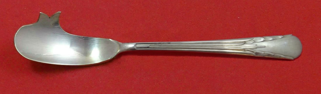 International Sterling Silver Cheese Knife Orchid Pattern Custom 5 3/4": International Sterling Silver Cheese Knife Orchid Pattern Custom 5 3/4" Crafted in the elegant Orchid pattern by International, this sterling silver cheese knife features a flat handle and an attached