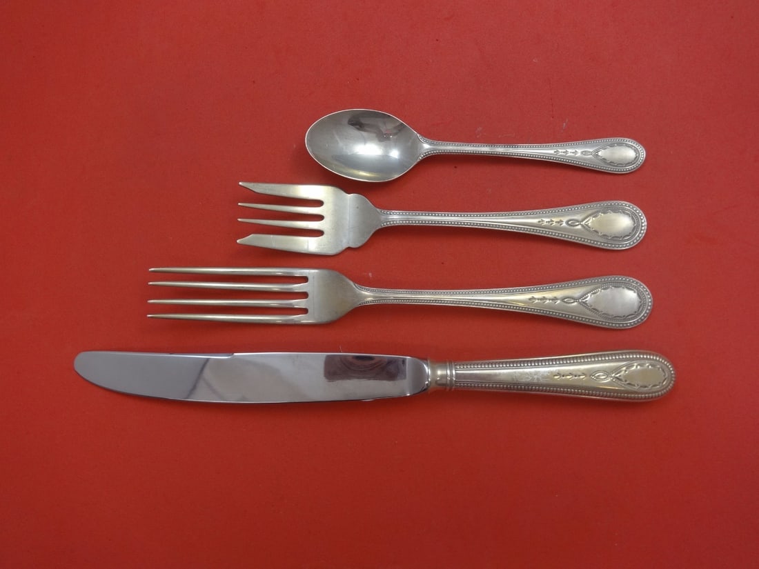 Wallace Hester Bateman Sterling Silver 4-Piece Dinner Place Setting: Wallace Hester Bateman Sterling Silver 4-Piece Dinner Place Setting Enhance your dining experience with this exquisite 4-piece dinner size place setting in the Hester Bateman pattern by Wallace. Craft