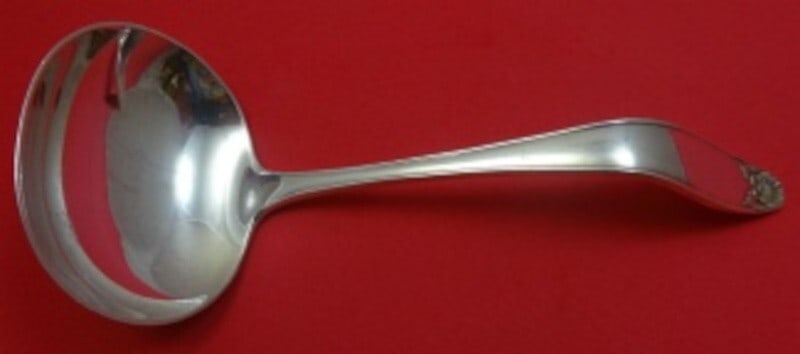 Stieff Puritan Sterling Silver Gravy Ladle 6.5 Inch Serving Piece: Stieff Puritan Sterling Silver Gravy Ladle 6.5 Inch Serving Piece This exquisite gravy ladle from the Puritan pattern by Stieff is crafted from high-quality sterling silver and measures 6 1/2" in leng