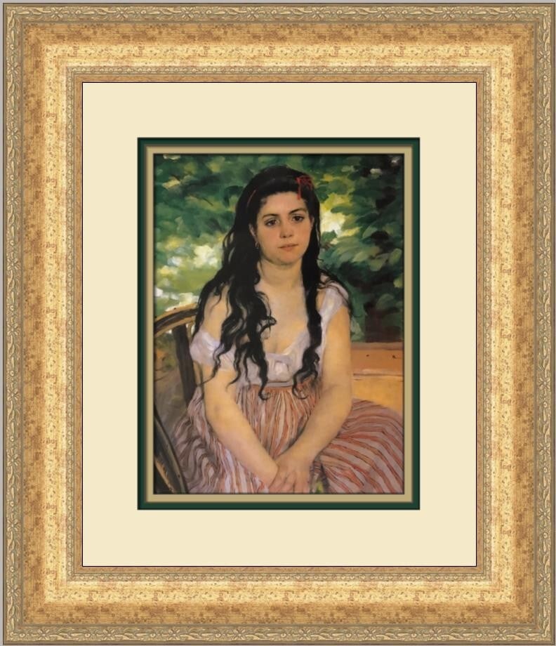 Pierre-Auguste Renoir Summer Study Custom Framed Print 19x16 Art: Pierre-Auguste Renoir Summer Study Custom Framed Print 19x16 Art This exquisite custom framed print titled "Summer Study" by renowned artist Pierre-Auguste Renoir showcases a stunning blend of Express