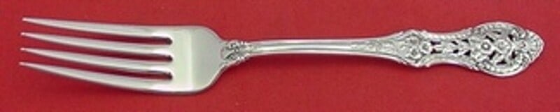 Primrose Pattern Sterling Silver Dinner Fork by International 7 3/4": Primrose Pattern Sterling Silver Dinner Fork by International 7 3/4" This exquisite Primrose dinner fork by International is crafted from high-quality sterling silver, measuring 7 3/4" in length. The