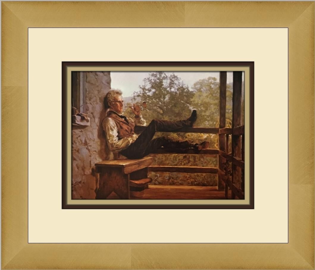 Frank B. Mayer Portrait of Squire Jack Porter Custom Framed Lithograph Print: Frank B. Mayer Portrait of Squire Jack Porter Custom Framed Lithograph Print This exquisite custom framed print, titled "Portrait of Squire Jack Porter," showcases the artistry of Frank B. Mayer, crea