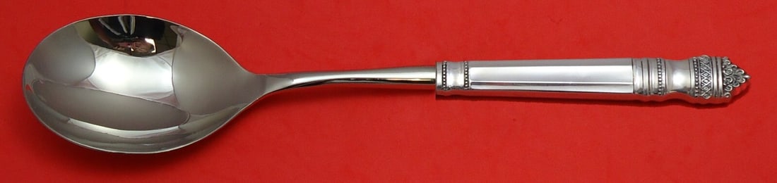 Towle Danish Baroque Sterling Silver Casserole Spoon 11 1/4 Inch Custom: Towle Danish Baroque Sterling Silver Casserole Spoon 11 1/4 Inch Custom Experience the elegance of the Danish Baroque pattern by Towle with this exquisite sterling silver casserole spoon. Measuring 11