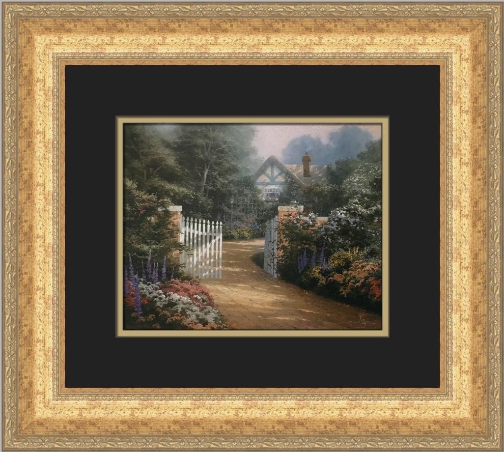 Thomas Kinkade The Hidden Cottage I Custom Framed Art Print: Thomas Kinkade The Hidden Cottage I Custom Framed Art Print Enhance your decor with this stunning custom framed print of "The Hidden Cottage I" by renowned artist Thomas Kinkade. This medium-sized art