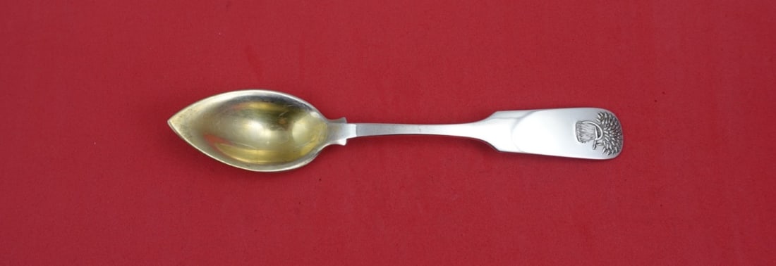 Durgin-Gorham Sheaf of Wheat Sterling Silver Grapefruit Spoon 6 Gold Washed: Durgin-Gorham Sheaf of Wheat Sterling Silver Grapefruit Spoon 6 Gold Washed Discover the elegance of the Sheaf of Wheat pattern by Durgin-Gorham with this exquisite sterling silver grapefruit spoon. M