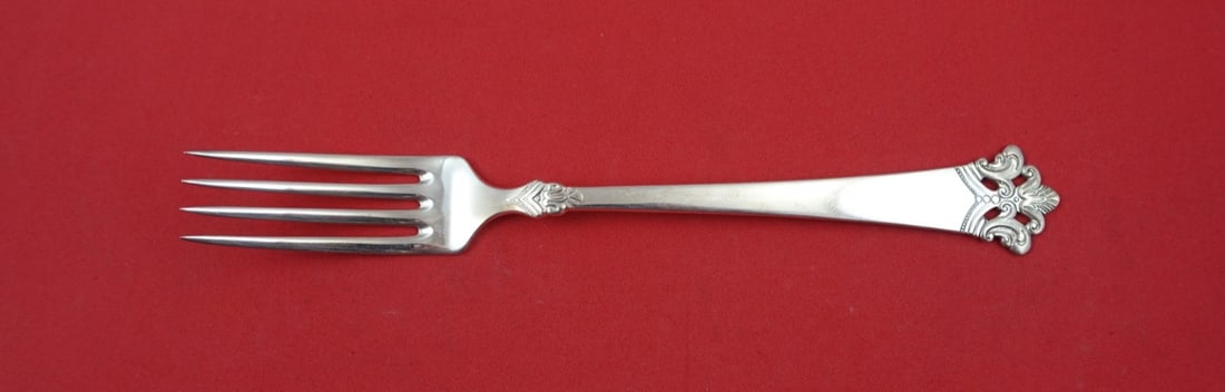 7 1/8 Inch .830 Silver Dinner Fork Anitra Pattern by Th. Olsens: 7 1/8 Inch .830 Silver Dinner Fork Anitra Pattern by Th. Olsens This is a Th. Olsens Anitra pattern dinner fork crafted from .830 silver. The fork measures 7 1/8 inches in length and is not monogramme
