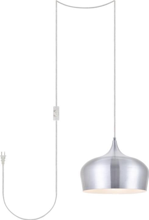 Nora Pendant Light by Elegant Lighting Burnished Nickel Adjustable: Nora Pendant Light by Elegant Lighting Burnished Nickel Adjustable Illuminate your space with the modern elegance of the Nora Pendant Light. This stylish fixture features a burnished nickel finish and